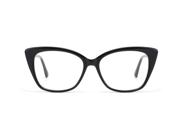 Women Urban Eyeglasses: Pat - Black - SpaceSMART Eye Clinic (Front View)